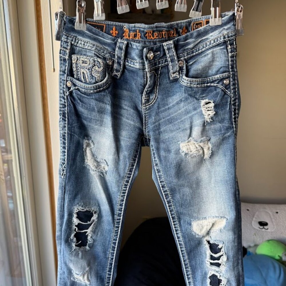 Rock Revival ankle skinny jeans, size 25 waist